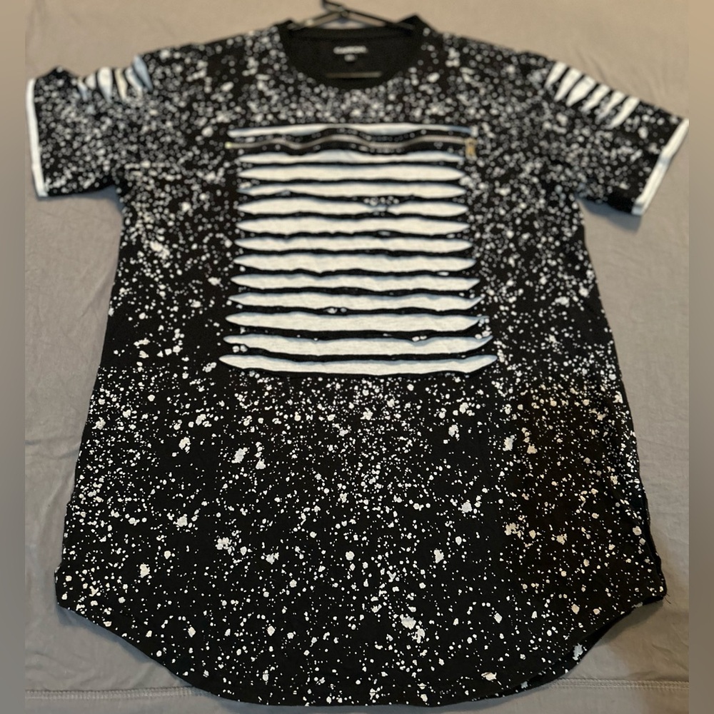 Zipper Paint T Shirt